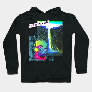 Soultrip Trip Wasserfall Glitch Fun Vaporwave God Hoodie